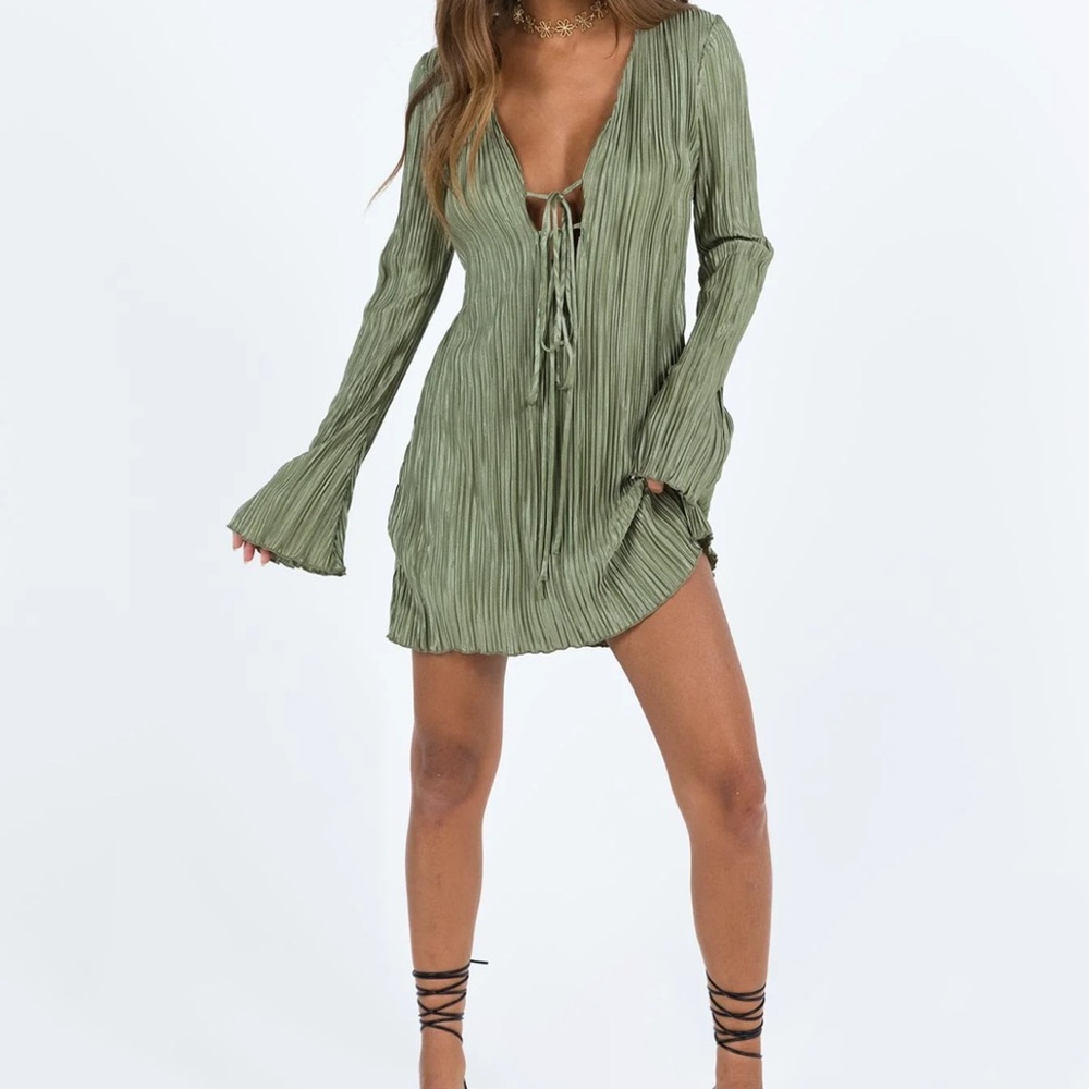 NWT Princess Polly‎ Sage Green Mini Dress 2 - Picture 3 of 8